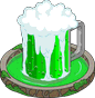 Зелёный пивной фонтан