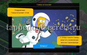 Миссия "Гомер-астронавт" завершена