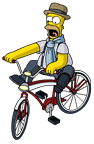 Крутой Гомер хвастается велосипедом