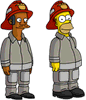 Апу и Гомер - пожарные
