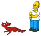 Космический койот кусает за ногу Гомера